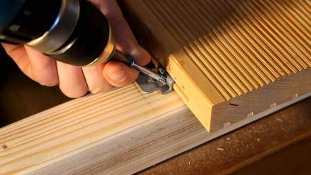 Монтаж палубной доски